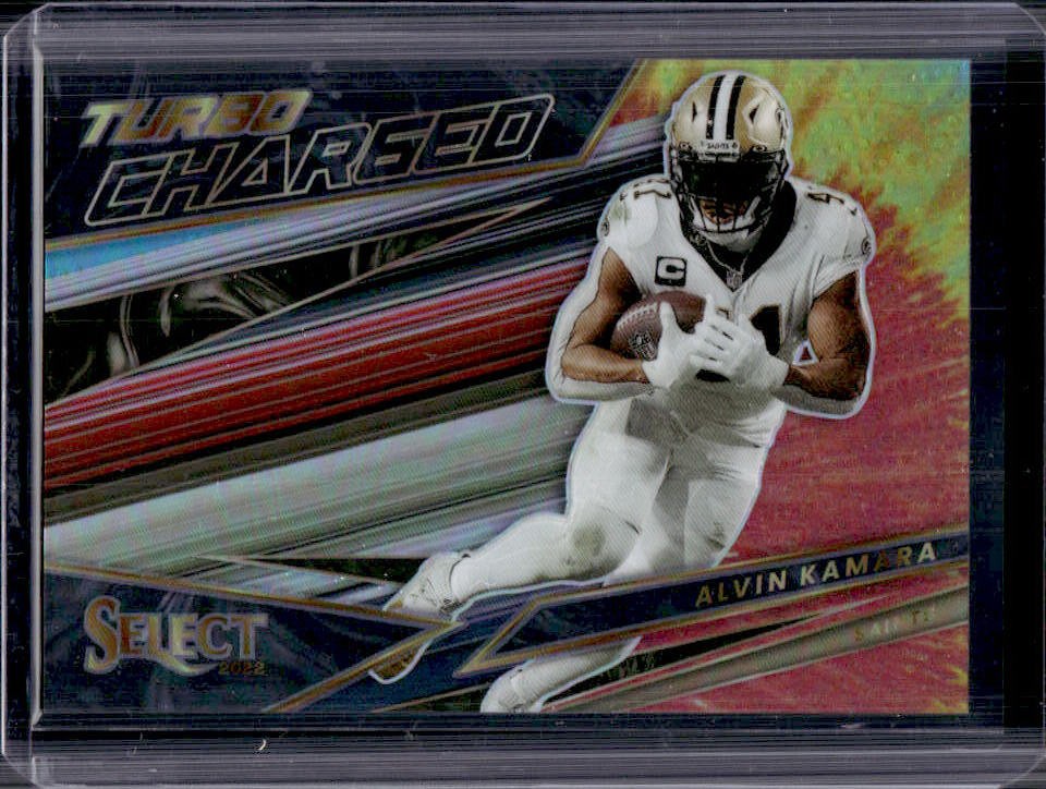 2022 Select Alvin Kamara Turbocharged Tie Dye Prizm #15/25 Saints