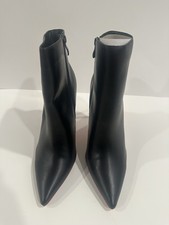 CHRISTIAN LOUBOUTIN SO KATE BOOTY  BLACK CALF LEATHER ANKLE BOOTS EU 39