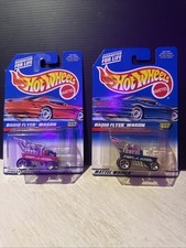 Hot Wheels Radio Flyer Wagon Lot of 2 - Collector #827 (Red) & #837 (Blue) - NIP