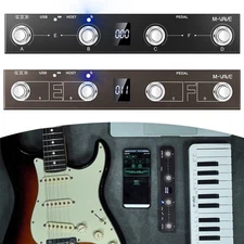 For MVAVE For MIDI Footswitch Controller Rechargeable 4 Buttons for Musicians