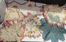 Vintage Doilies lot Assorted Sizes and colors - lot of 35
