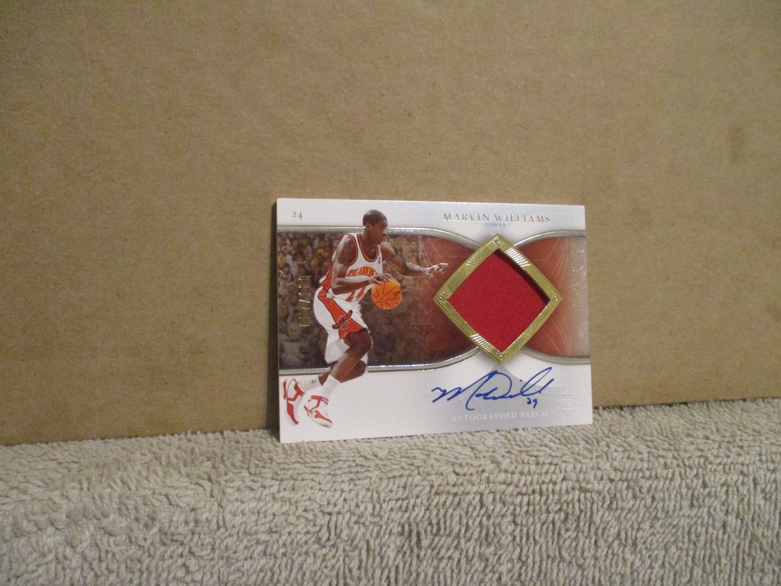 2006-07 UPPER DECK EXQUISITE MARVIN WILLIAMS #AP-WI GAME WORN PATCH AUTO 57/100 view 1