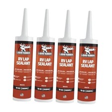 RV Lap Sealant, Self-Leveling Roof Sealer, White Pack 4