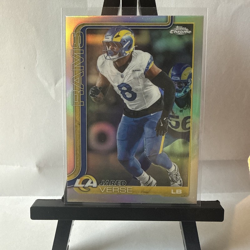 2025 Topps Chrome Football Jared Verse #173 Refractor LA Rams