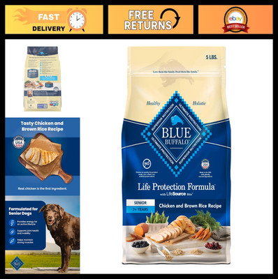 Senior Dry Dog Food, Joint Health & Mobility Support, Natural Chicken & Brown Ri
