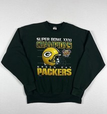 Vintage 1997 Green Bay Packers Green Sweatshirt Crewneck Size XL Made in USA