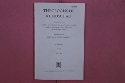 340757 Peter C. Bloth THEOLOGISCHE RUNDSCHAU J.C.B. Mohr (Paul Siebeck)