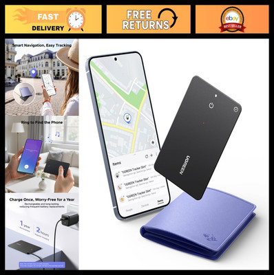 Slim Wallet Tracker Card, Rechargeable Bluetooth Finder for Samsung Galaxy S23/S