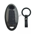 For Nissan ABS Carbon Fiber Style Keychains Key Cover Case accessories