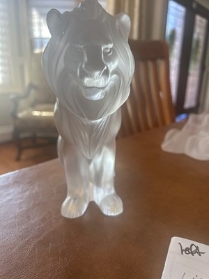 Lalique Frosted Bamara Lion Heavy! Perfect condition | eBay