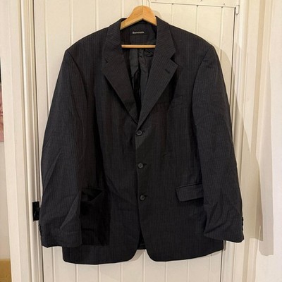 Benvenuto Men's Striped Suit High Stretch Elastin Blazer Size 54 
