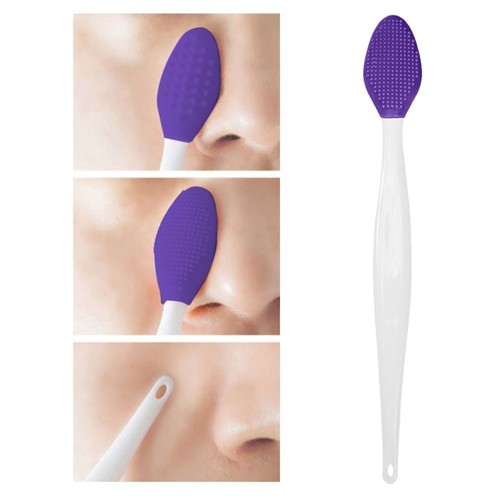 Reusable Pore Scrubber Soft Silicone Nose Exfoliator Pore Brush With Long Handle - Picture 34 of 39
