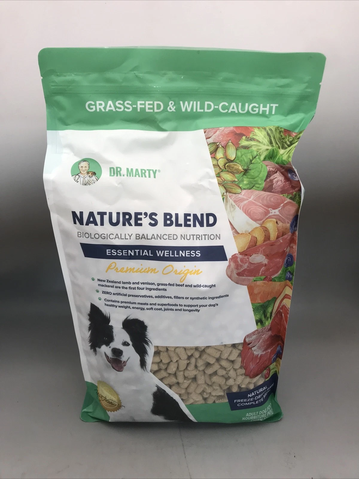 Dr. Marty Essential Wellness Freeze Dried Adult Dog Food 80oz Bag Exp 11/26
Opens in a new window or