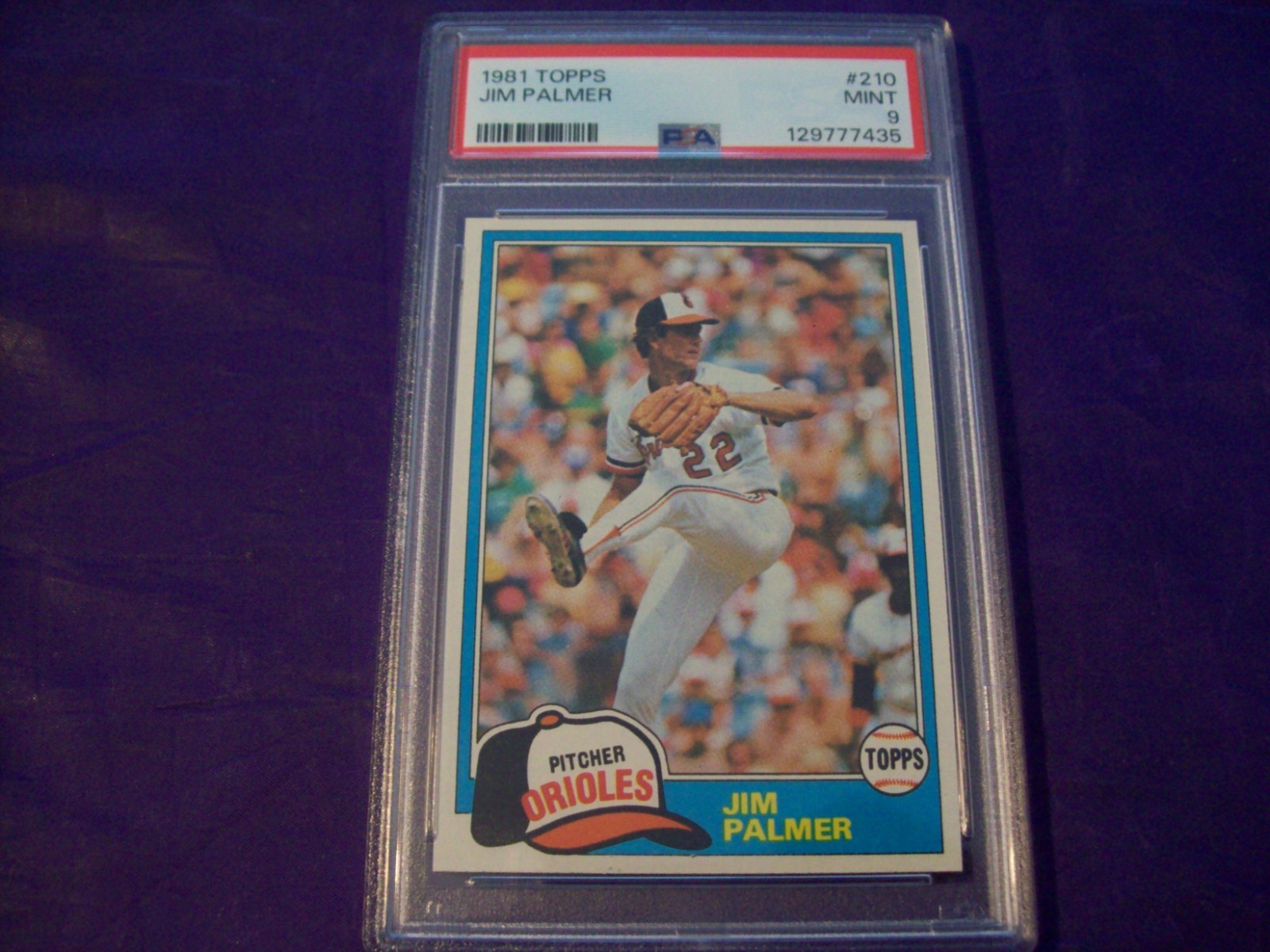 1981 TOPPS #210 JIM PALMER PSA 9
