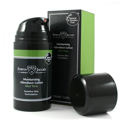 Edwin Jagger Moisturizing After Shave Lotion Aloe Vera 3.4 oz for Sensitive Skin