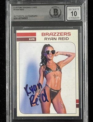 Ryan Reid Signed Trading Card Beckett Encapsulated Autograph Grade 10 AVN