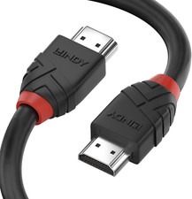 Image of Lindy 5M High Speed HDMI Cable, Black Line, with Ethernet, 4K@60Hz HDMI 2.0 18G