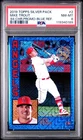 2019 Topps #2 Mike Trout Silver Pack Blue Refractor /150 PSA 8 ‘84 Chrome Promo