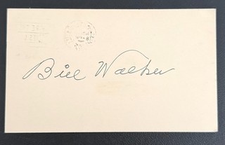BILL H. WALKER Autographed Signed Vintage GPC 1934 Champion Cardinals Died 1966