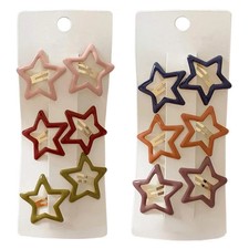 12 Pcs Metal Snap Hair Clips Star Hair Barrettes Hair Accessories For...
