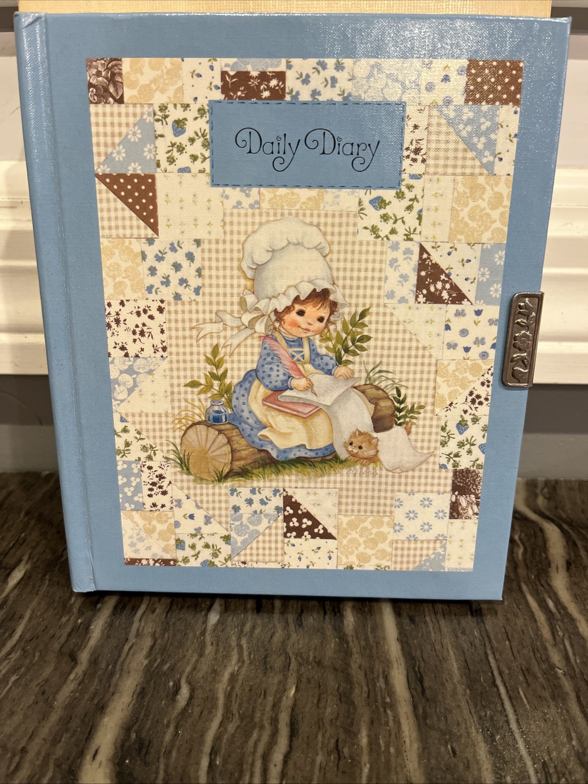 Vintage Hallmark Sarah Kay DIARY Memory Album Record Book Journal With Box & Key