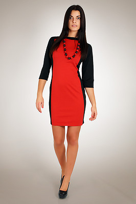 white christmas dresses Sail to Sable Tropical Block Print Long Sleeve Tunic Flare Dress Tropical Block Print / L / F25229