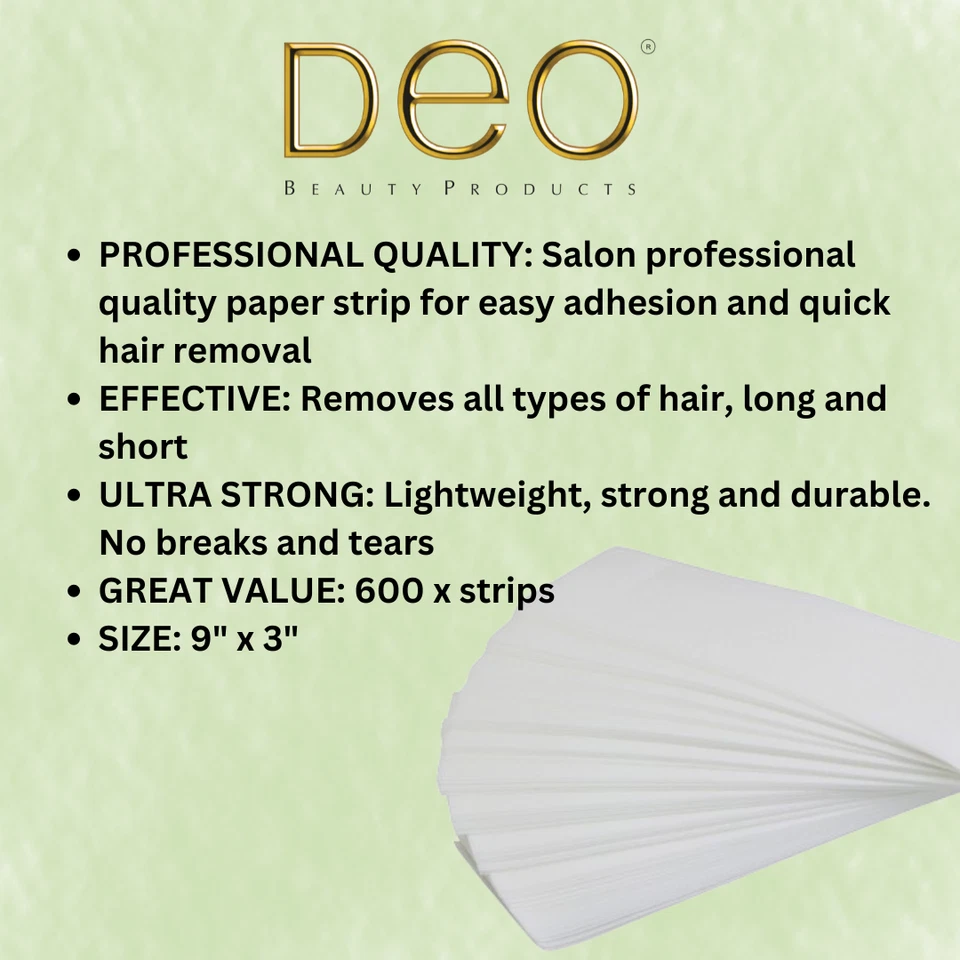 3" x 600 Paper non woven epilating waxing strips body legs professional salon - Image 2 of 4