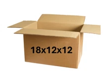 18" x 12" x 12" CARDBOARD BOX - 200 lb - SINGLE BOX