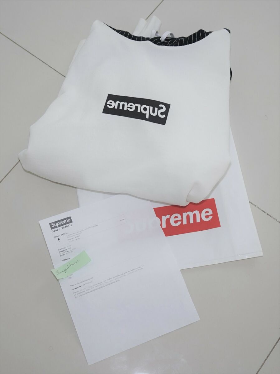 FW16 SUPREME New York Black Box Logo Hoodie (Large) BOGO