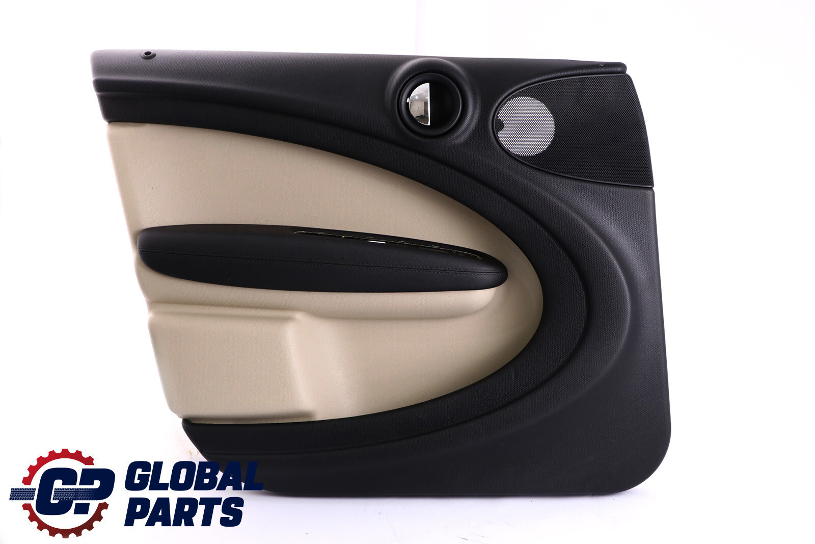 Mini Countryman R60 puerta delantera izquierda tarjeta de ajuste panel de ajuste polar beige negro