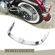 Chrome Rear Fender Mudguard Tip Trim For Harley Softail Deluxe FLSTN 2005-2017