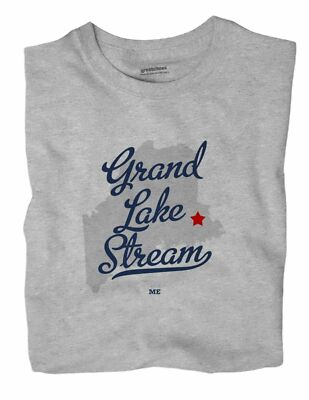 Grand Lake Stream Maine ME T-Shirt MAP