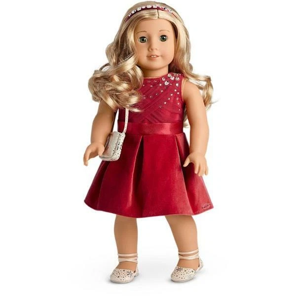 AMERICAN GIRL TIS THE SEASON RED PARTY DRESS HOLIDAY DOLL OUTFIT