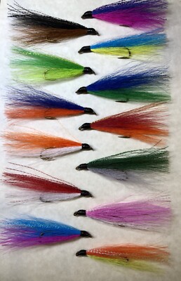 7 RUSSIAN RIVER COHO SALMON FLIES. PICK COLOR . FLY FISHING. KENAI RIVER, ALASKA