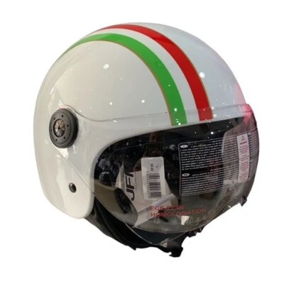 CASCO MOTO SCOOTER DEMIJET JFM 900 ITALIA BIANCO LUCIDO TAGLIA XS S M L XL XXL