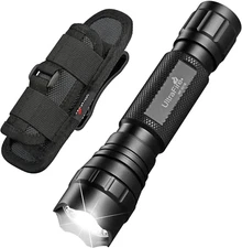 ULTRAFIRE Tactical Flashlight with Holster, Single Mode LED Flashlight 1000 High