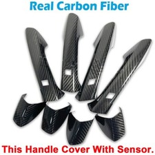 Real Carbon Fiber Handle Cover LHD W/ Smart Sensor Fits 12-18 W218 CLS550 CLS63
