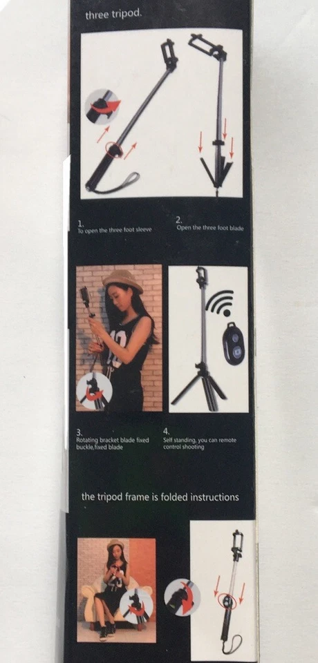 3 in 1 Tripod Selfie Stick with Bluetooth Remote Free For Smart Phone - Image 3 of 4