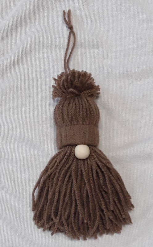 New Handmade Yarn "Bigfoot" Gnome Ornament