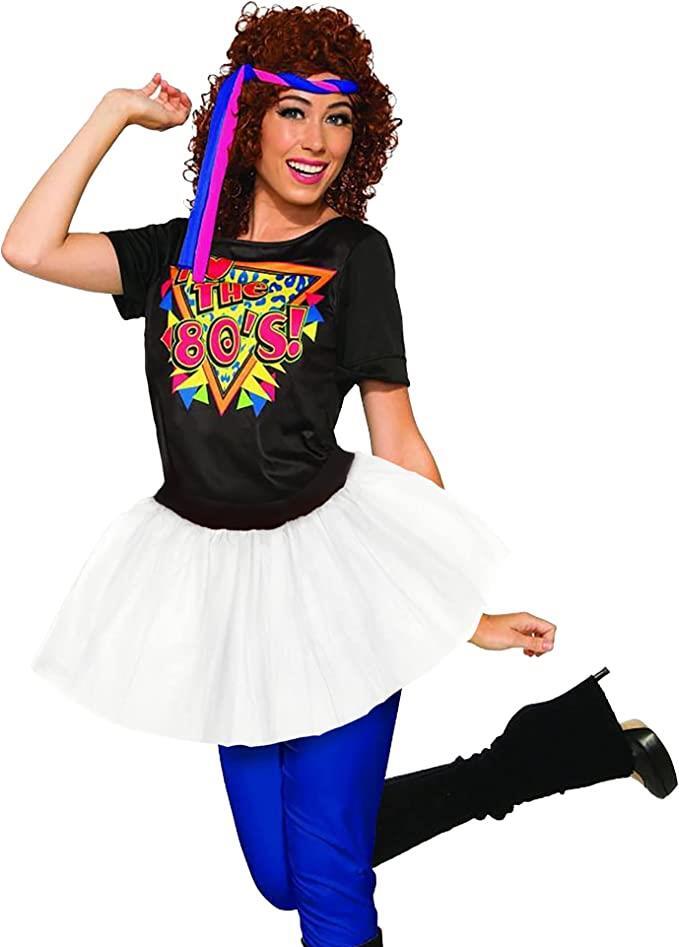 Mujer Blanco Falda Tutú 80S Disfraz de Despedida Soltera 8-12 O 14-22 GB