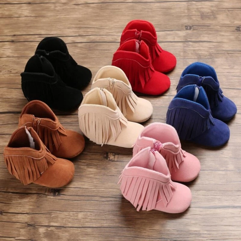 Bebé Niño Niña Cochecito Zapatos Infantil Botín Niño PreWalker Zapatillas Foto 4 de 4