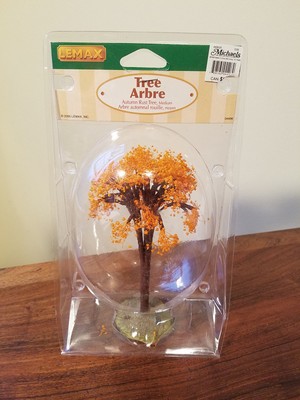 Lemax 04497A Village Landscape Orange Blossom Set of Two 4'' Trees (NEW)