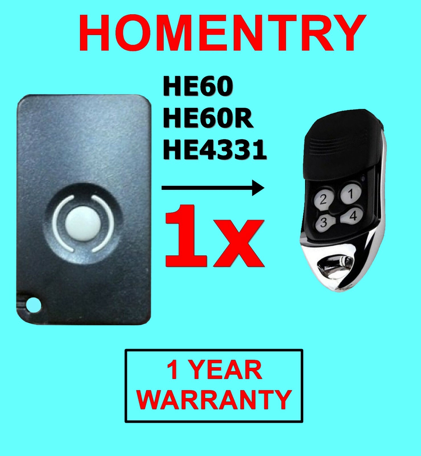 2 X HomEntry/Home Entry HE60/HE60R/HE4331/HE60ANZ Compatible - Foto 2