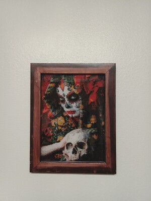 Skull Lady - Finished, Sealed & Framed Diamond Painting