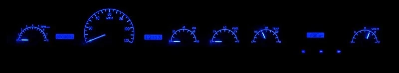 Sistema de calibre analógico Dakota Digital 1950-51 Mercury aleación plateada azul VHX-50M-S-B Foto 4 de 4