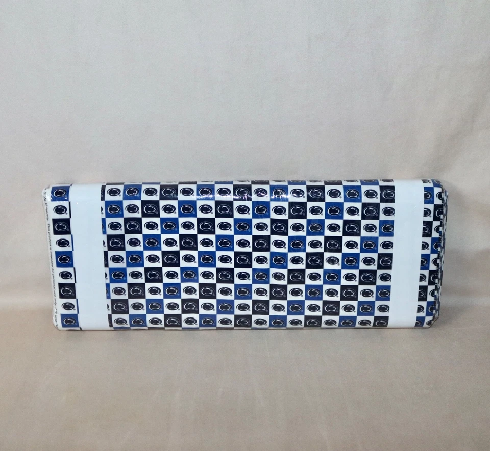Penn State ~ Blue & White Square Pattern College Cotton Fabric 1/4 Yard 9” X 42” - Image 3 of 4
