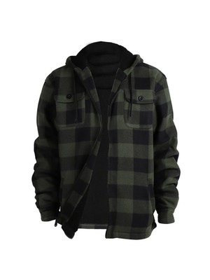 Nordrive Highland Series | Men's Casual Plaid Windproof Hooded Winter Jacket