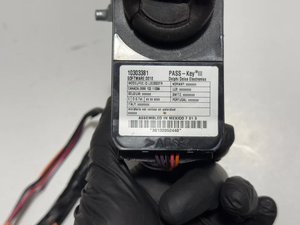 Interruptor de encendido Pontiac Montana 1999-2004 cilindro de bloqueo con llave OEM 10303381 Foto 3 de 4