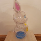 Vintage Easter Unlimited Clear Plastic Bunny Rabbit Candy Holder Easter 6" — photo 4