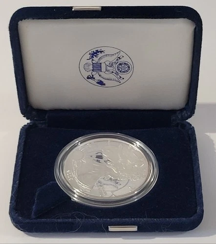 2005 W American Silver Eagle $1 Dollar 1 Oz 999 Silver Unc, With Box, Case & COA